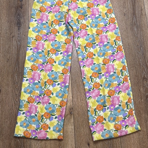 Zara Multicolor Floral Palazzo Pants Size XS - Picture 7 of 10